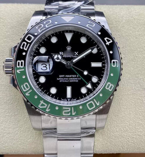 GMT MASTER II M126720VTNR-0001 C+ FACTORY BLACK GREEN BEZEL